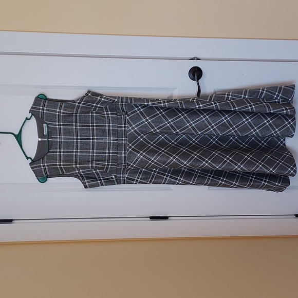 Calvin Klein Dresses & Skirts - Calvin Klein Black/ White Plaid Midi Length Sheath Dress Size 14